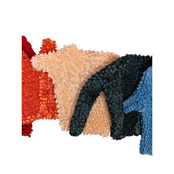 LOT of 9 Y2K 90s Popcorn Bubble Shirts – Rainbow Color Bundle + Black & White - Picture 3 of 6